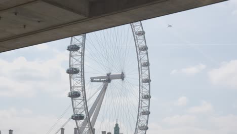 View-From-Boat-On-River-Thames-Going-Under-Charing-Cross-Rail-Bridge-With-London-Eye-1